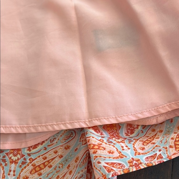 Sanctuary Coral/Grey Print Oversized Tiered Ruffled Sundress Sz S - Picture 12 of 16